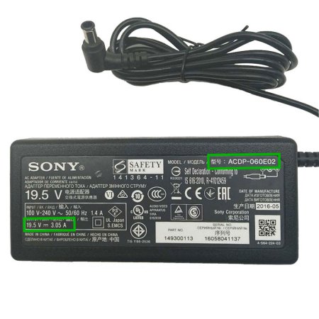 (image for) Original Sony ACDP-060S01 149251151 Charger-60W Adapter